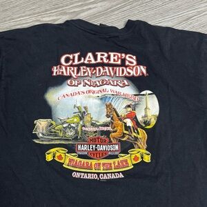 Harley Davidson T Shirt Men’s Sz XXL Clares Niagara Falls Canada General Brock